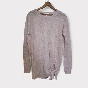 White+Warren Blush Pink Linen Sweater Used Small with a Knot on left side